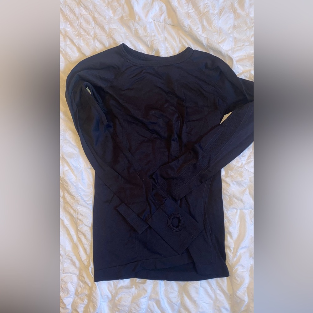 Black compression workout top